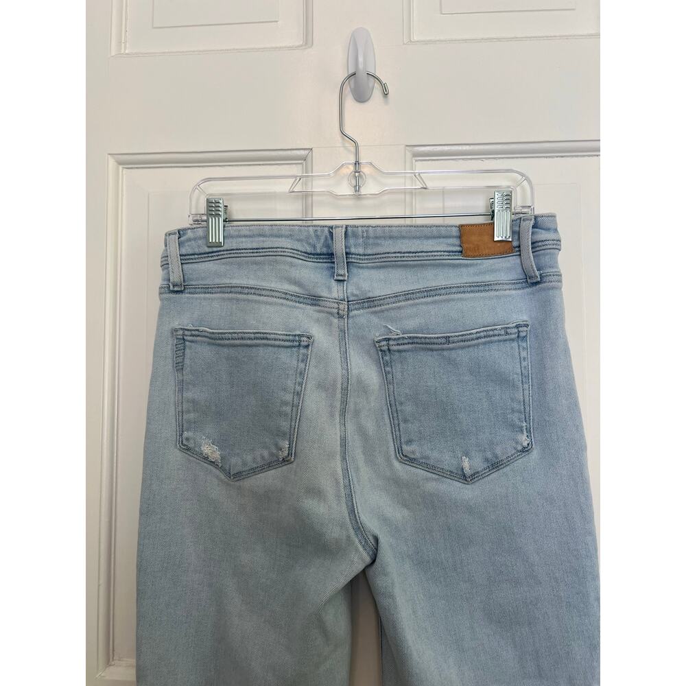 Paige Cindy Crop Straight Leg Jeans Light Wash High Rise Denim Women's 30 FLAW - Picture 8 of 16
